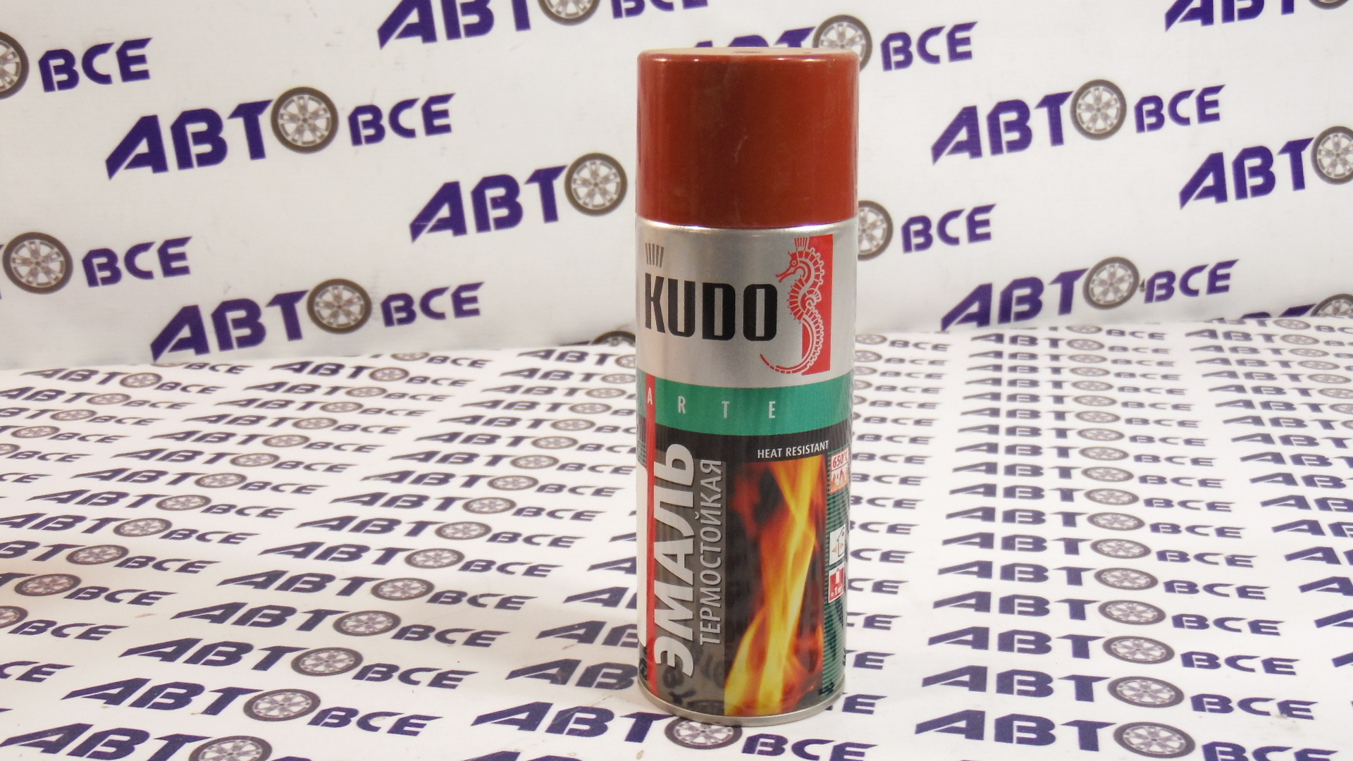 Аэрозоль (краска в баллонах) термостойкая красно-коричневая 520мл KUDO